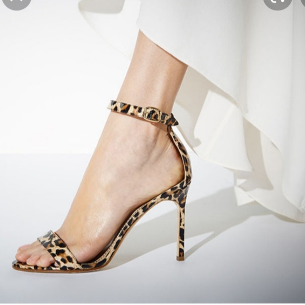 Chaos leopard patent leather heels